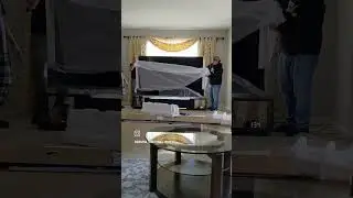 unpacking 100 inch TV #hisensetv #100inchtv #hisense #usa #tv
