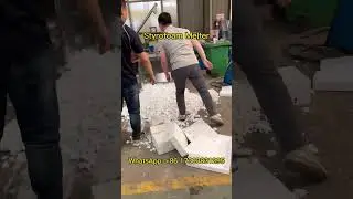 Melting Waste Foam into Blocks | Styrofoam Melter Machine Demo
