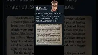 Sam Vimes' Boots Theory of Economic Unfairness