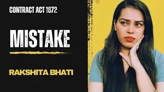 Mistake under Indian Contract Act, 1872