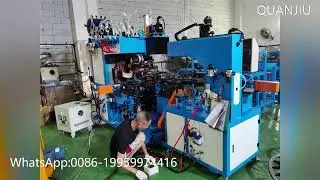 Double Station Industrial Fan Guard Grill Making Machine for Customer Training