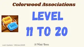 Colorwood Association Level 11 - 20  Answers | Relaxing Word Association Puzzle 🧩