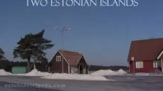 Ice road between two Estonian islands