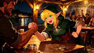 Amber Flame &bull; Calm Medieval Night beside the River &bull; Medieval Fantasy Riverside