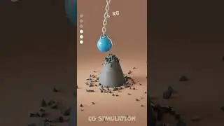 Mass vs. Concrete &ndash; Wrecking Ball vs Cone 💣🪨 | Satisfying Physics Sim #Cinema4D #Satisfying #blender