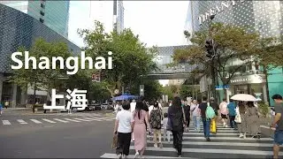 Shanghai  City  Walk in City Metro Vlog  4K｜Huaihai Road Intersection｜Hongkou District｜Jianguo Road