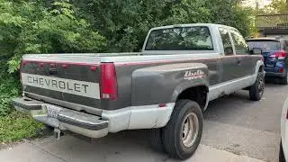 Cold Start 1993 Chevrolet K3500 Silverado Detroit Diesel 6.5 Turbo V8