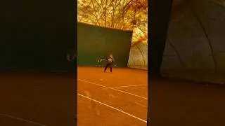 Focused Tennis Practice on Clay &ndash; Technique, Footwork and Control #tennismara #tennis #claycourt