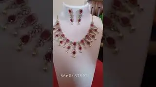 Real Ruby Czet GJ polish necklace with push back earrings Rs 2500 Free shipping #dontmissit