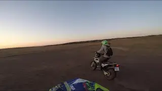 Жесть. Падение через руль Geon Xroad 250
