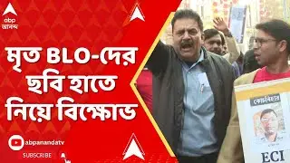 BLO Protest: মৃত BLO-দের ছবি সামনে রেখে সিইও দফতরের সামনে বিক্ষোভ তৃণমূলপন্থী বিএলওদের | ABP Ananda