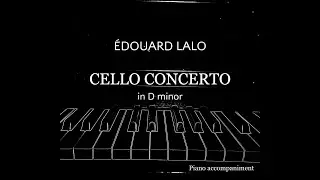É. LALO, cello concerto in D minor, piano accompaniment (1st mov.)