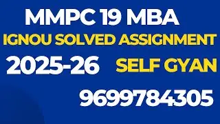 MMPC 19 MBA IGNOU Solved Assignment 2025-26
