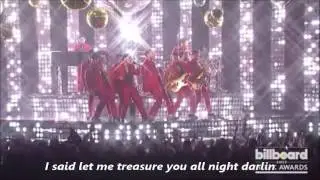 Bruno Mars - Treasure live Billboard 2013 ( with lyrics )