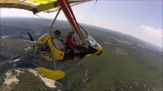 vol en ULM au dessus de la zone de Vallon Pont d'Arc