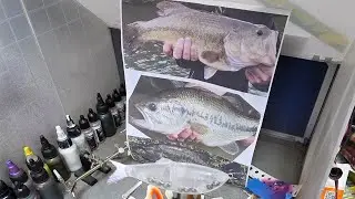 ⚠️ loud ⚠️ Airbrushing the attempt at a realistic largemouth bass