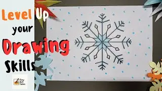 Sketchy Cute Snowflake Drawing ✨ | Easy & Aesthetic Snowflake Art Tutorial ❄️#art  @TinyArtTales16 
