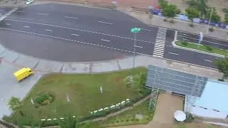 Nha Trang Vietnam drone flight; caught in the rain and running home