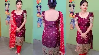 Front Back Deep Neck Kurti Cutting And Stitching|| Deep Neck Kurti Cutting