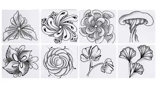 🌱Gorgeous Zentangle Plants Collection 🌱 Step by Step Drawing Tutorial Guide 