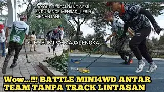 WOW...!!!BATTLE MINI4WD ANTAR TEAM TANPA TRACK LINTASAN BALAPAN MOBIL MOBILAN