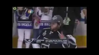 Jonathan Quick wins the conn smythe trophy 2012 (MVP) Stanley Cup Finals