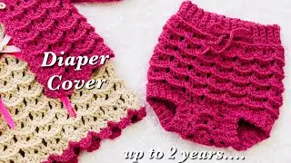 3D fan stitch crochet baby diaper cover pattern, baby bloomers various sizes EASY crochet for baby