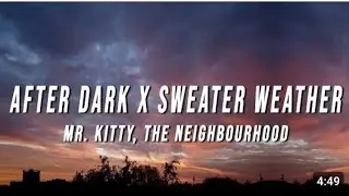 AFTER DARK X SWEATER WEATHER MR.KITTY,THE NEIGHOBOURHOOD. creadt by : mr kitty