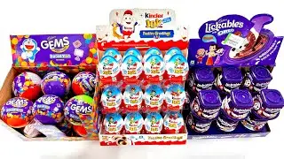 Unpacking Of Gems Surprise VS Kinder Joy VS Lickables | So Many Lot&rsquo;s Of Surprise Candies | ASMR 