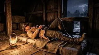Arthur Resting Peacefully inside a Barn During Heavy Thunderstorm | RDR2 ASMR