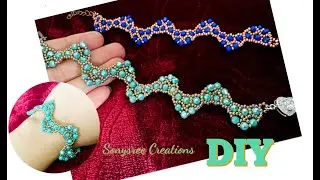 Zigzag Beaded Bracelet || 4mm Beads Bracelet || Pulsera || How to make Beaded Bracelet