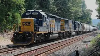 [HD] Awesome EMD Action on the CSX Berkshire Subdivision 9/4/17