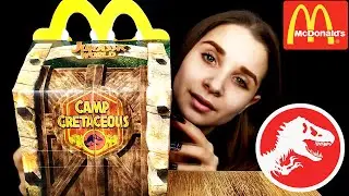 ASMR MCDONALD'S CHEESEBURGER HAPPY MEAL JURASSIC WORLD MUKBANG (No Talking) EATING | Tasty ASMR
