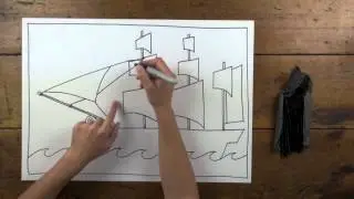FREE! First Fleet Ship Artwork step-by-step