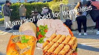 MAKING 100  SPRING ROLL , PORK SAUSAGE , EGG CAKE FOR THE HOMELESS PEOPLE