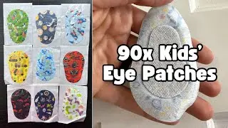 bulk set of kids' self-adhesive eye patches