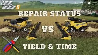 FS19 TEST: REPAIR STATUS VS YIELD AND TIME - FARMING SIMULATOR 19