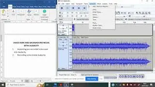 Audio Editing Class 2   Voice over and Background Music with Audacity