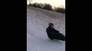 Sledding in Elmhurst Park - 1/4/14