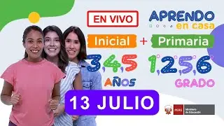 APRENDO EN CASA TV PERU: Inicial y Primaria -  13 DE JULIO