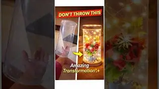 DON&rsquo;T THROW THIS 😱 | Plastic Waste to Beautiful Lamp ✨ #diy  #shorts  #ytshorts