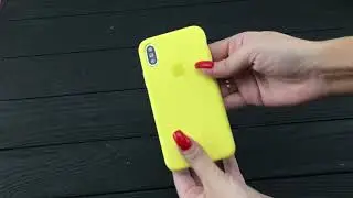 Чехол на iPhone X XS Silicone Case Yellow