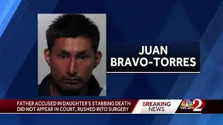 Longwood father accused in daughter's stabbing death did not appear in court, rushed into surgery
