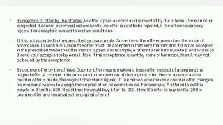 lapse of an offer