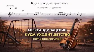 🎻 Скрипка &mdash; Куда уходит детство | Ноты для скрипки
