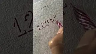 Numbers 1 to 5 in 3d shadow lettering with glass pen😍😍  #3dart #3d #lettering