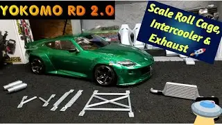 Yokomo RD 2.0 🛸 Каркас безопасности, интеркулер и выхлопная система, напечатанные на 3D-принтере ...