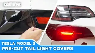 Как затонировать задние фонари на Tesla Model 3 с помощью предварительно вырезанных пленок для задних фонарей Lamin-x