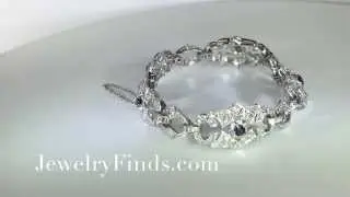Regal Early 1900's Sapphire & Rose Cut Diamond Bracelet Platinum