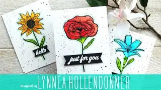 Simon Hurley Create. // 3 Watercolor Cards with Re-Inkers
